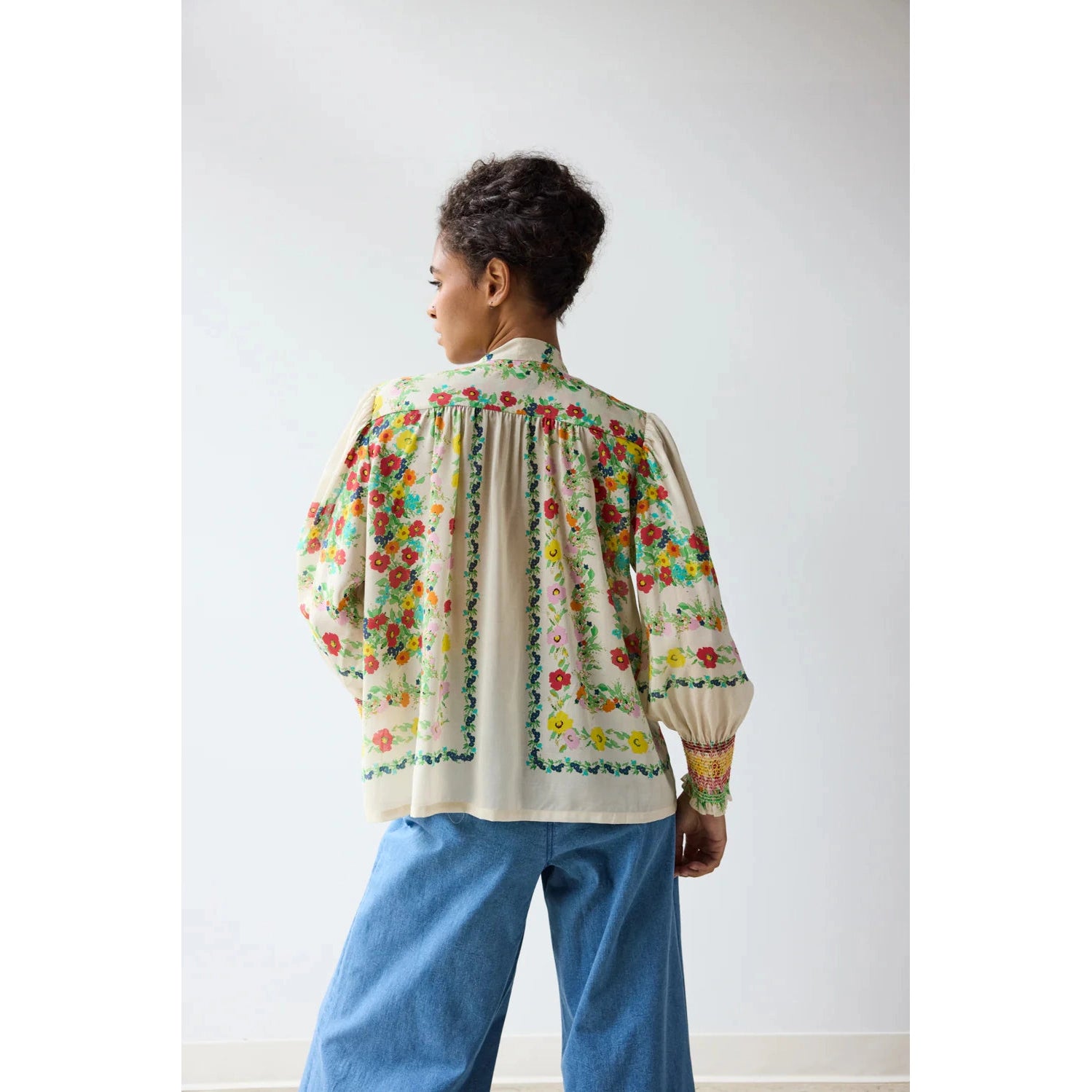 Smocked Tie Neck Hope for Flowers by Tracy Reece