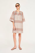 Faro Short Dress in Campfire Plaid MIRTH