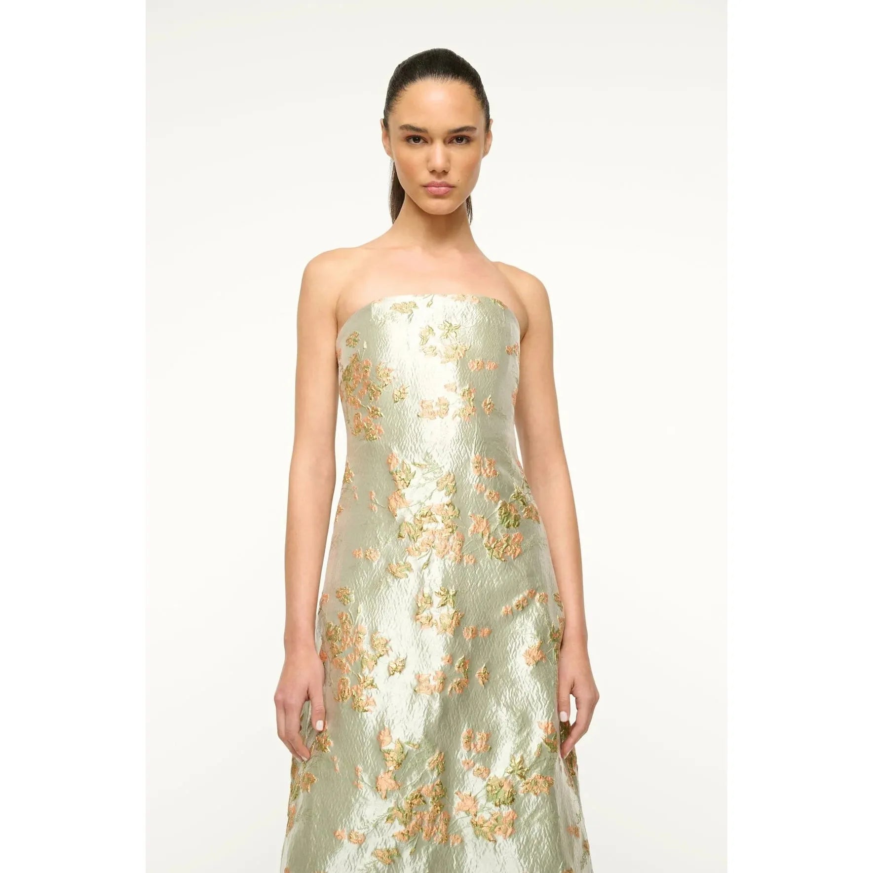 Staud Kennedy Dress in Metallic Bloom