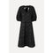 White Smoke 3/4 Volume Sleeve Midi Dress in Anemone Jacquard