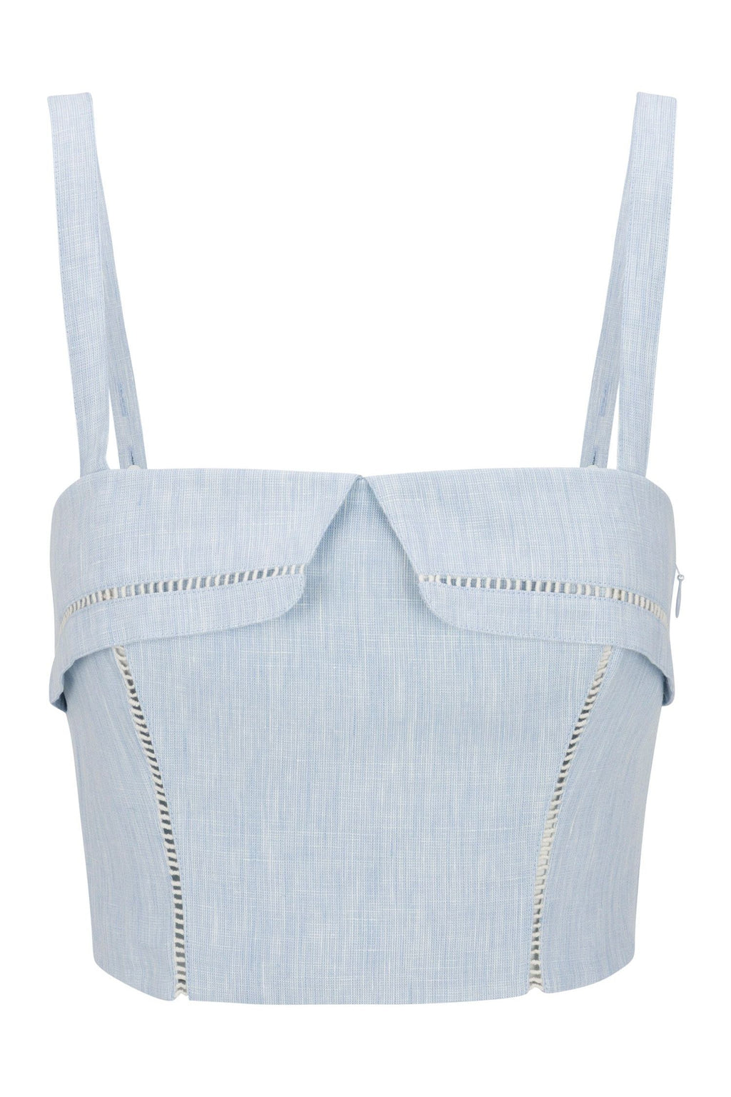 ALBA TOP - SKY MELANGE HEVRON