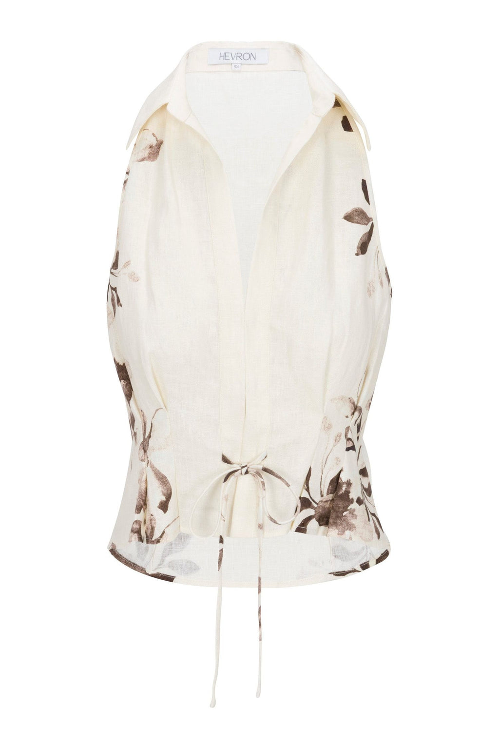 SLOAN VEST  - PAINTED FLOWER CHOCOLATE HEVRON
