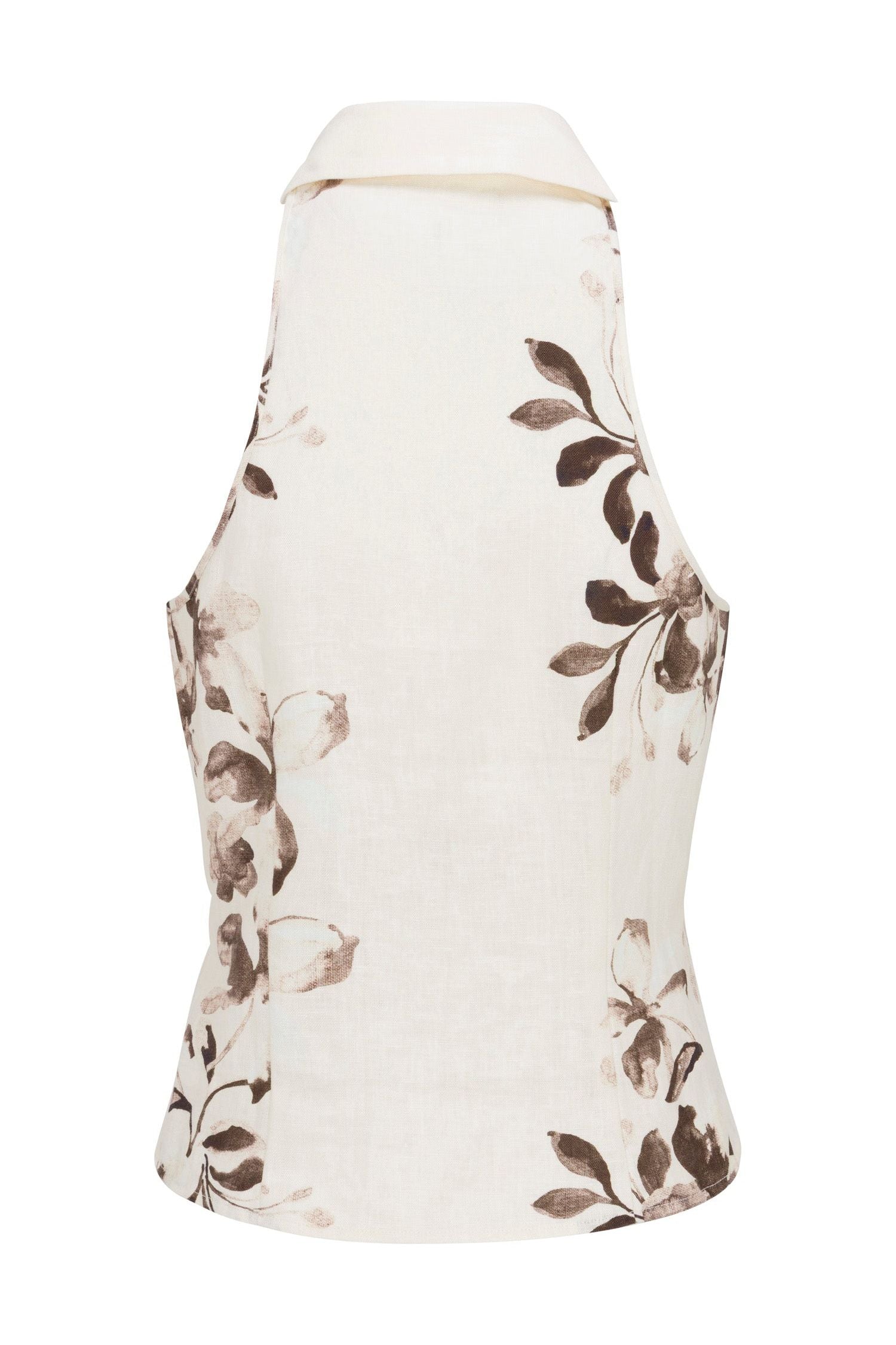 SLOAN VEST  - PAINTED FLOWER CHOCOLATE HEVRON