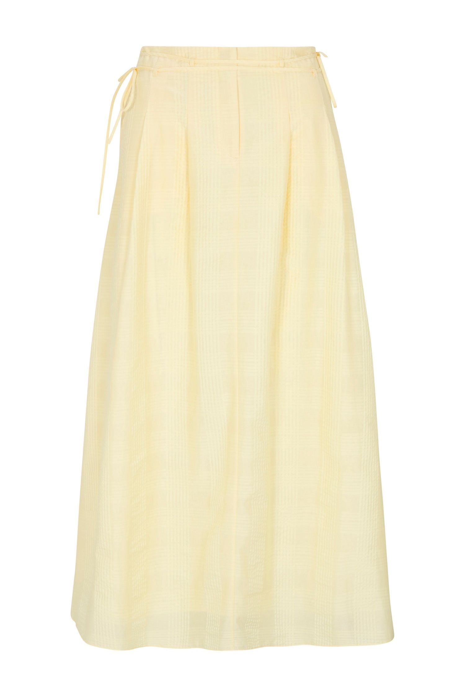 AMARIS SKIRT - BUTTER PLAID HEVRON