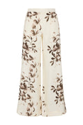 CAPRI PANT - PAINTED FLOWER CHOCOLATE HEVRON