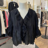 HENRI TOP Black Eyelet Dôen