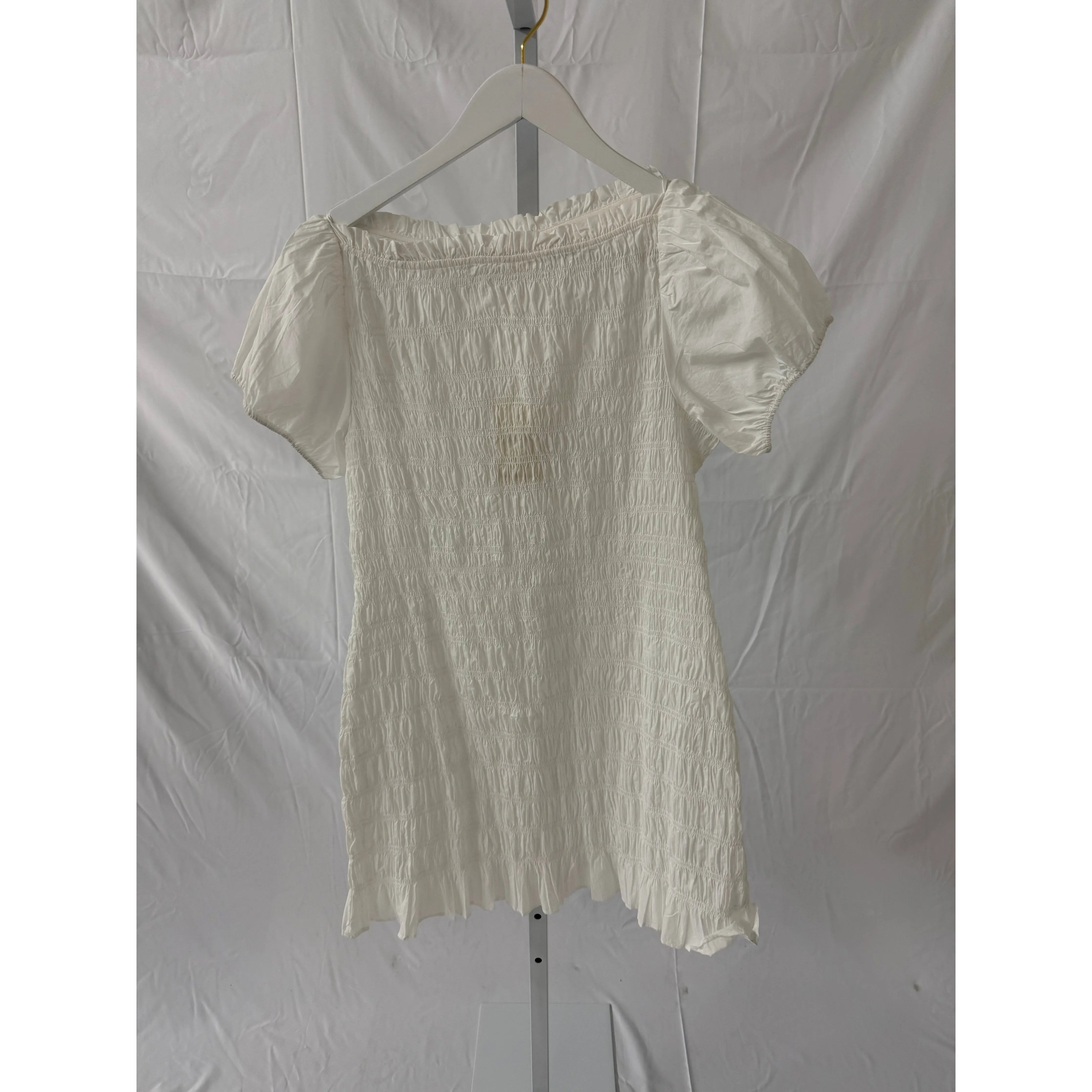 Light Slate Gray Rizzo Dress White(call or email to purchase)