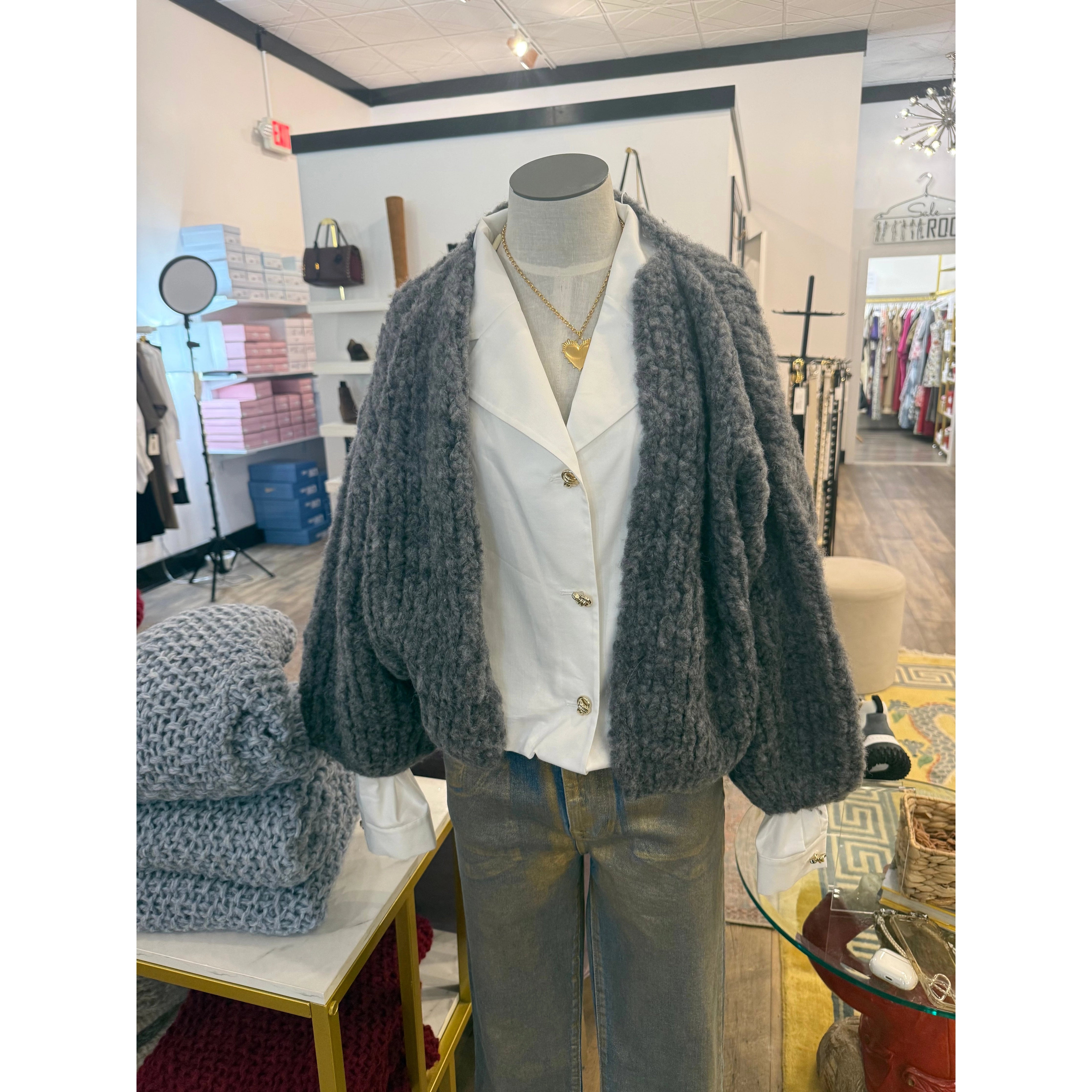 Wool Alpaca Mix Bomber Cardigan MAIAMI