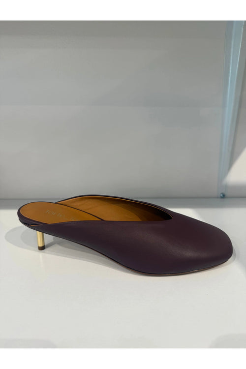 metal heel leather sabot forte_forte