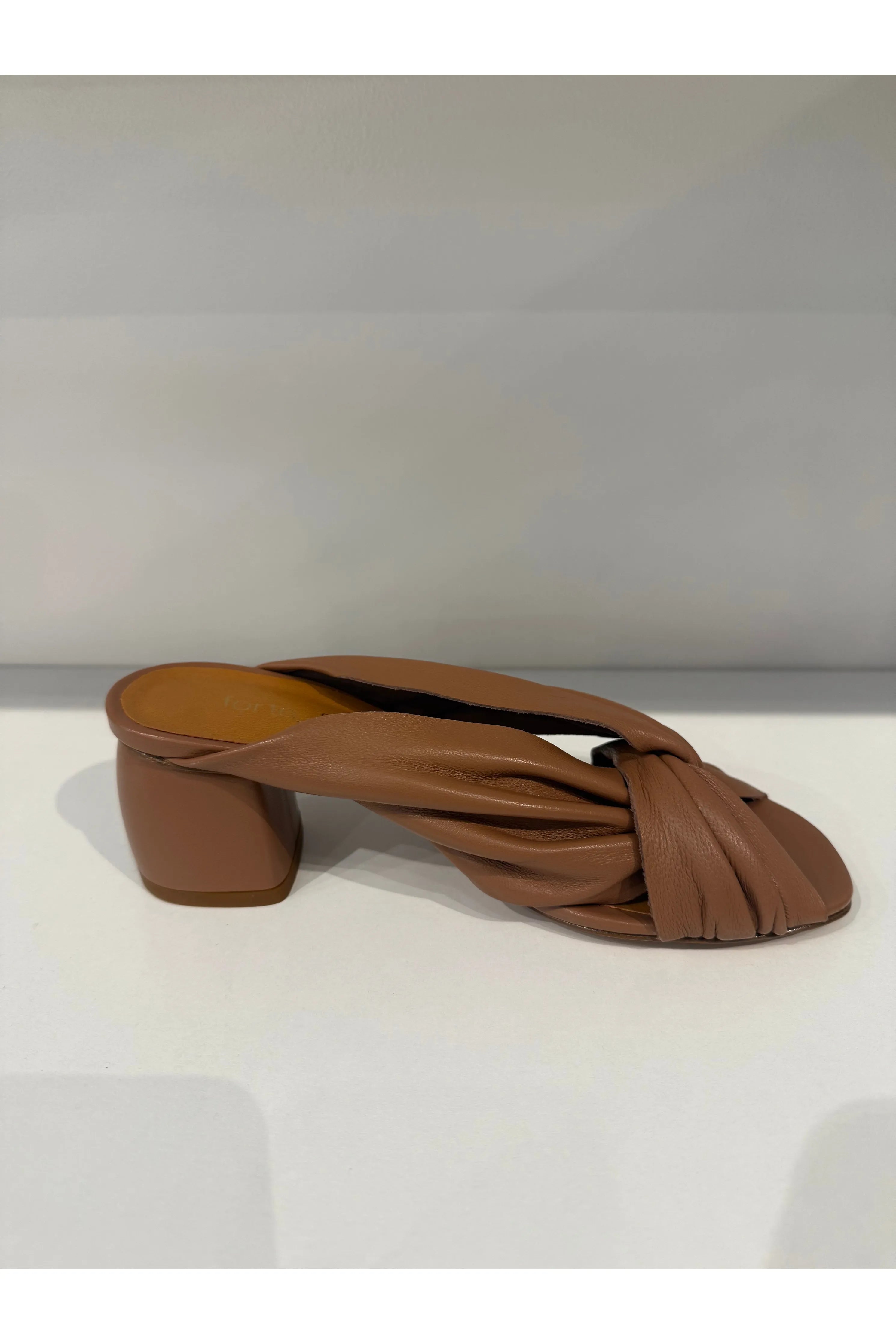 heeled nappa leather crossed sandals forte_forte