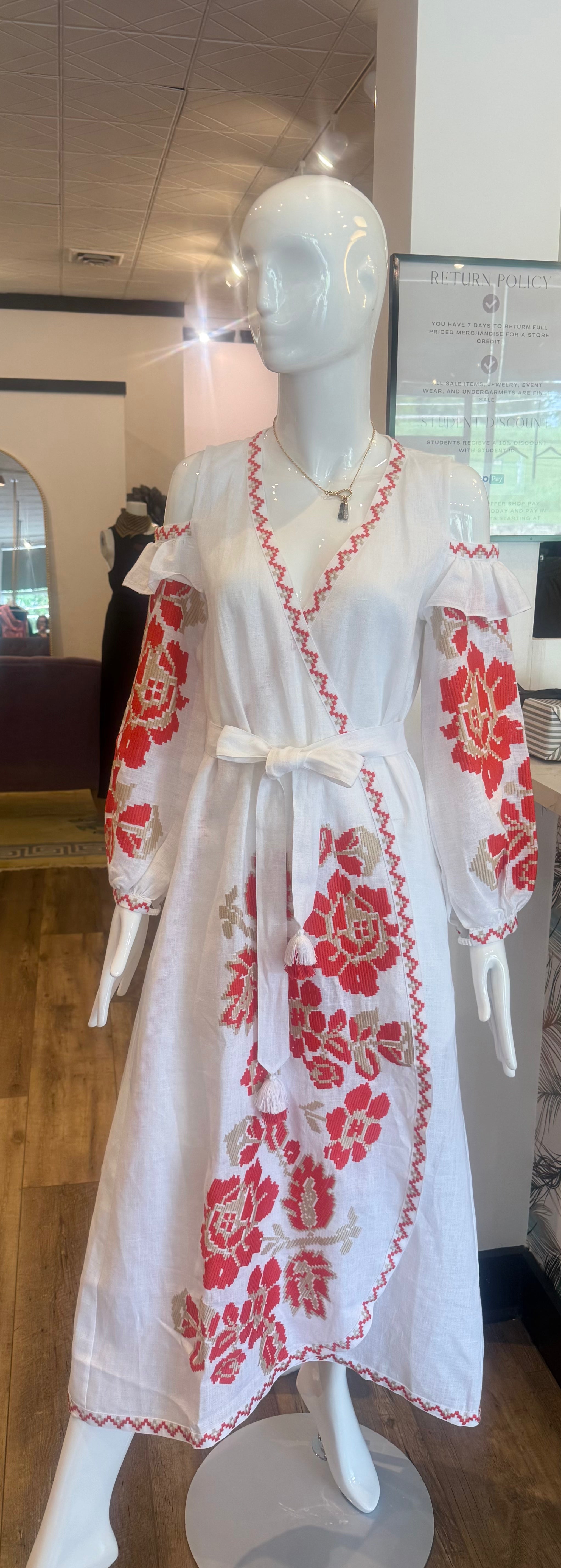 Vesna White Maxi Dress Annabo
