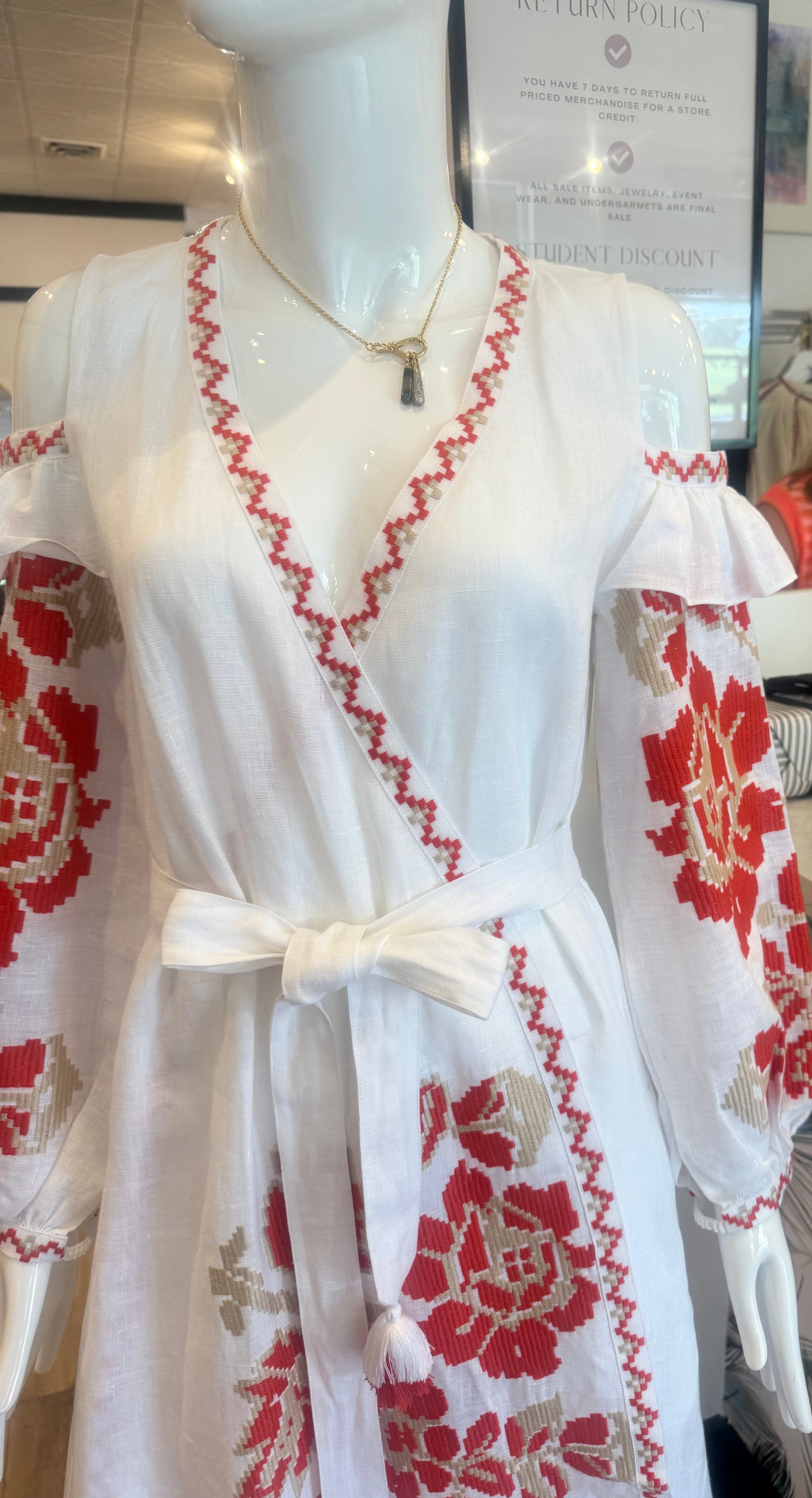 Vesna White Maxi Dress Annabo