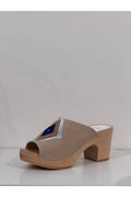 YouYou Velvet Leather Sable Sabot YOUYOU