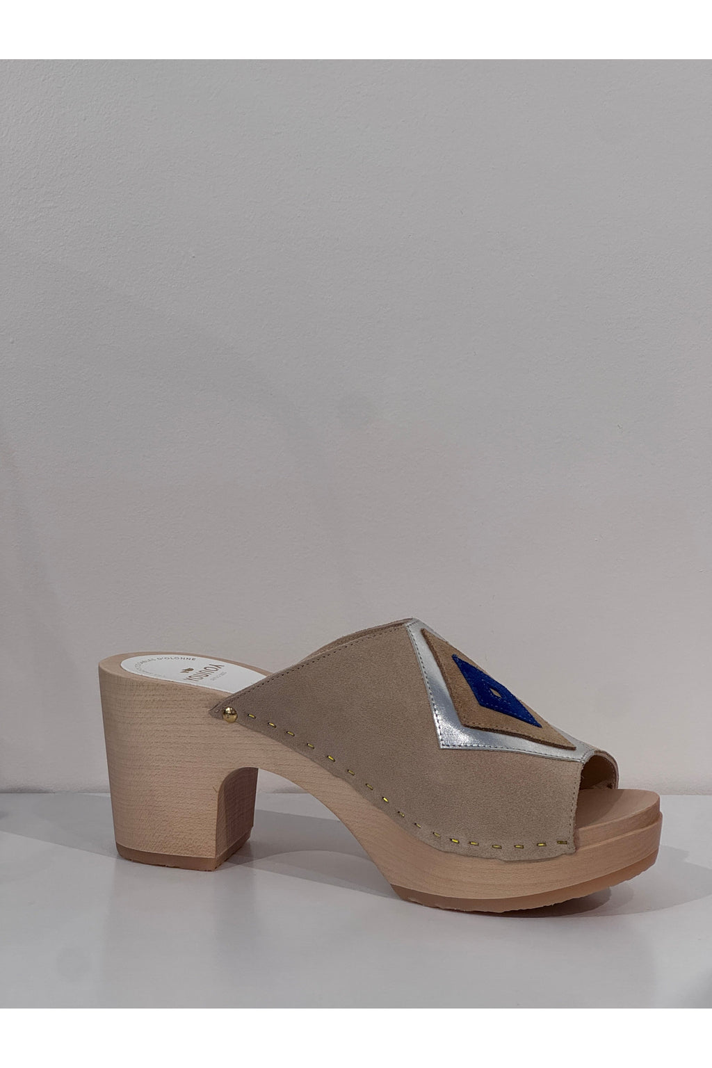 YouYou Velvet Leather Sable Sabot YOUYOU