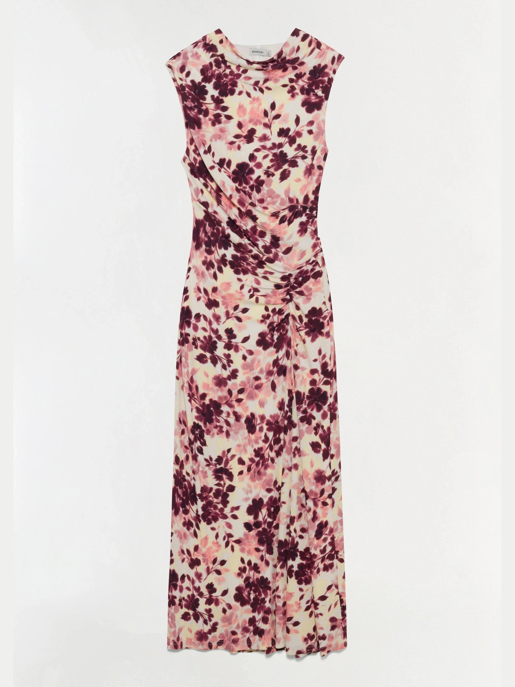 Acacia Draped Jersey Midi Dress Simkhai