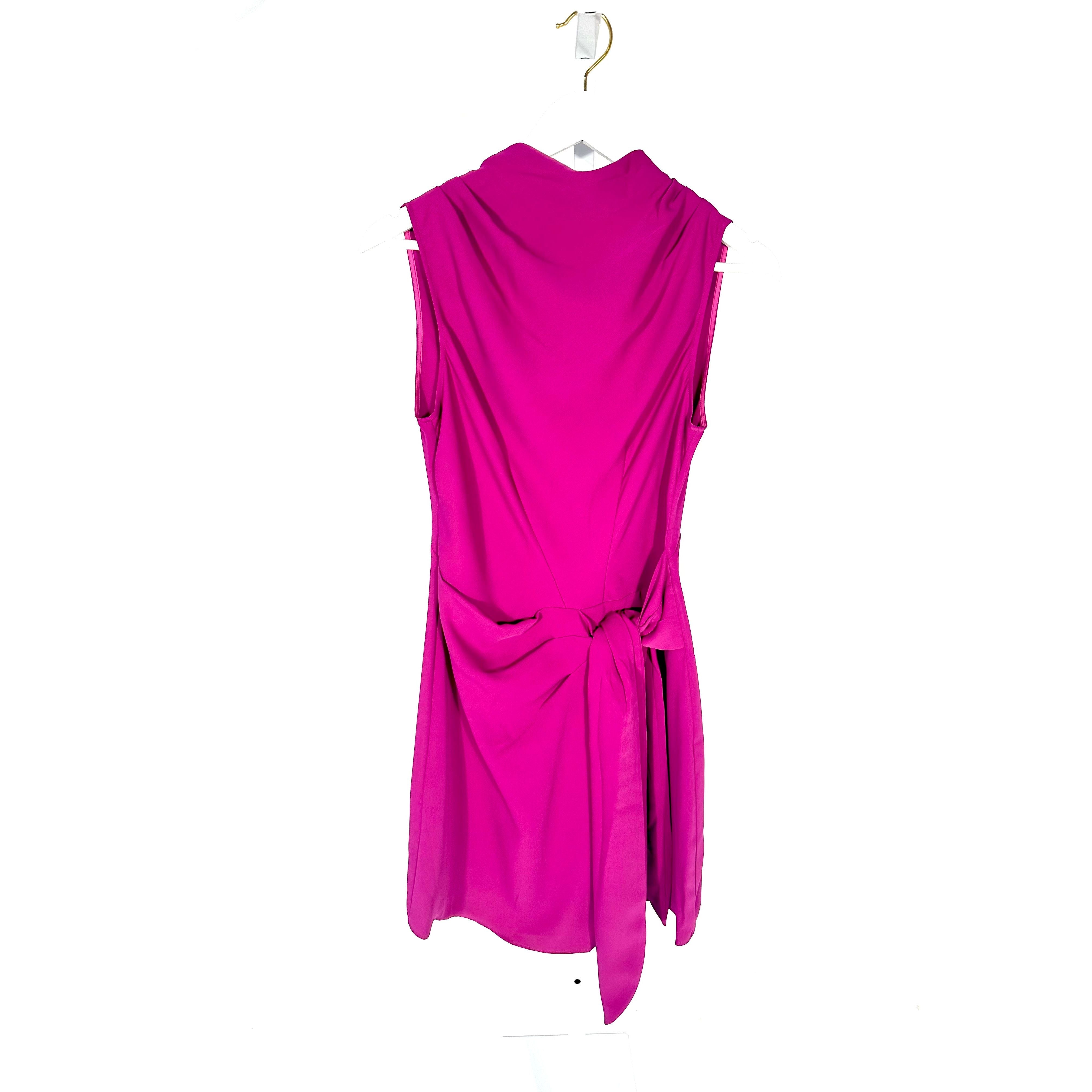 Pink dress on a white background