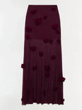 Cora Floral Applique Midi Skirt Simkhai