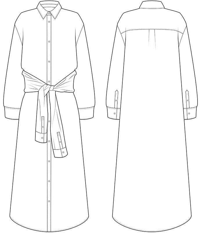 KAMILA WAIST TIE SHIRT DRESS ESSENTIEL ANTWERP