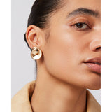 Jenny Bird Rio Button Earrings Gold