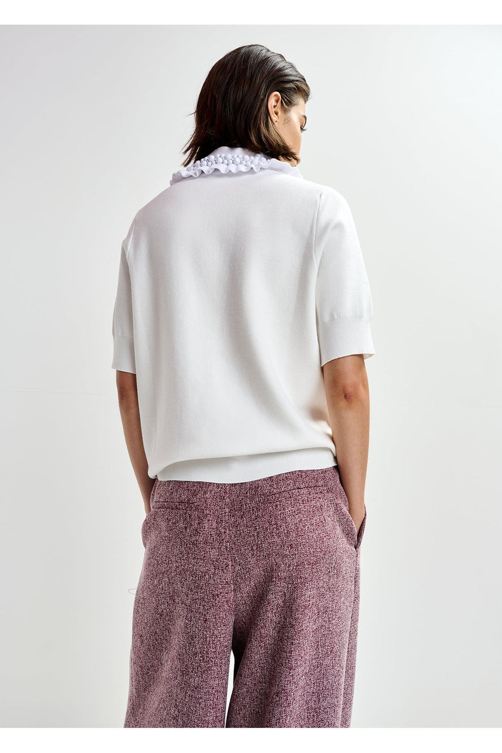 JEWELRY EMBROIDERED KNIT POLO ESSENTIEL ANTWERP