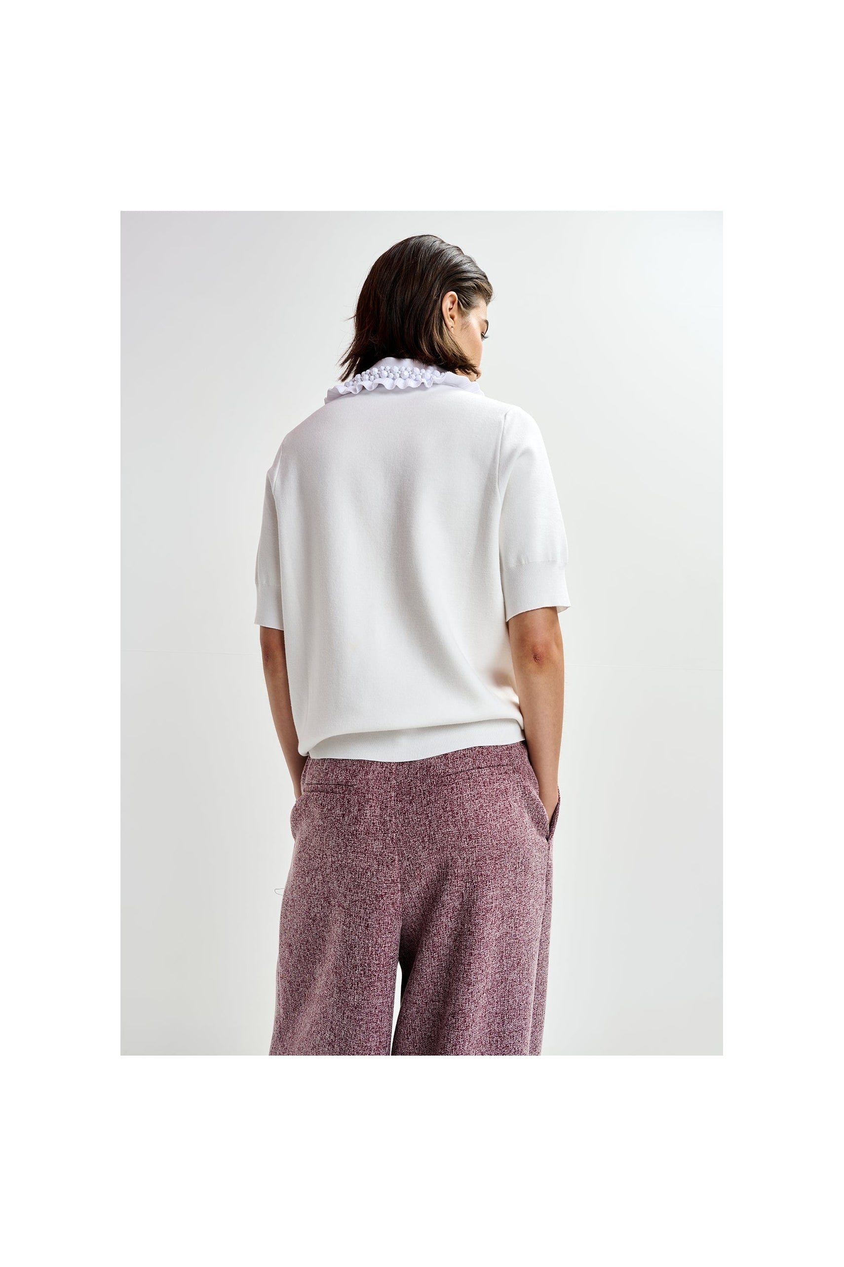 JEWELRY EMBROIDERED KNIT POLO ESSENTIEL ANTWERP