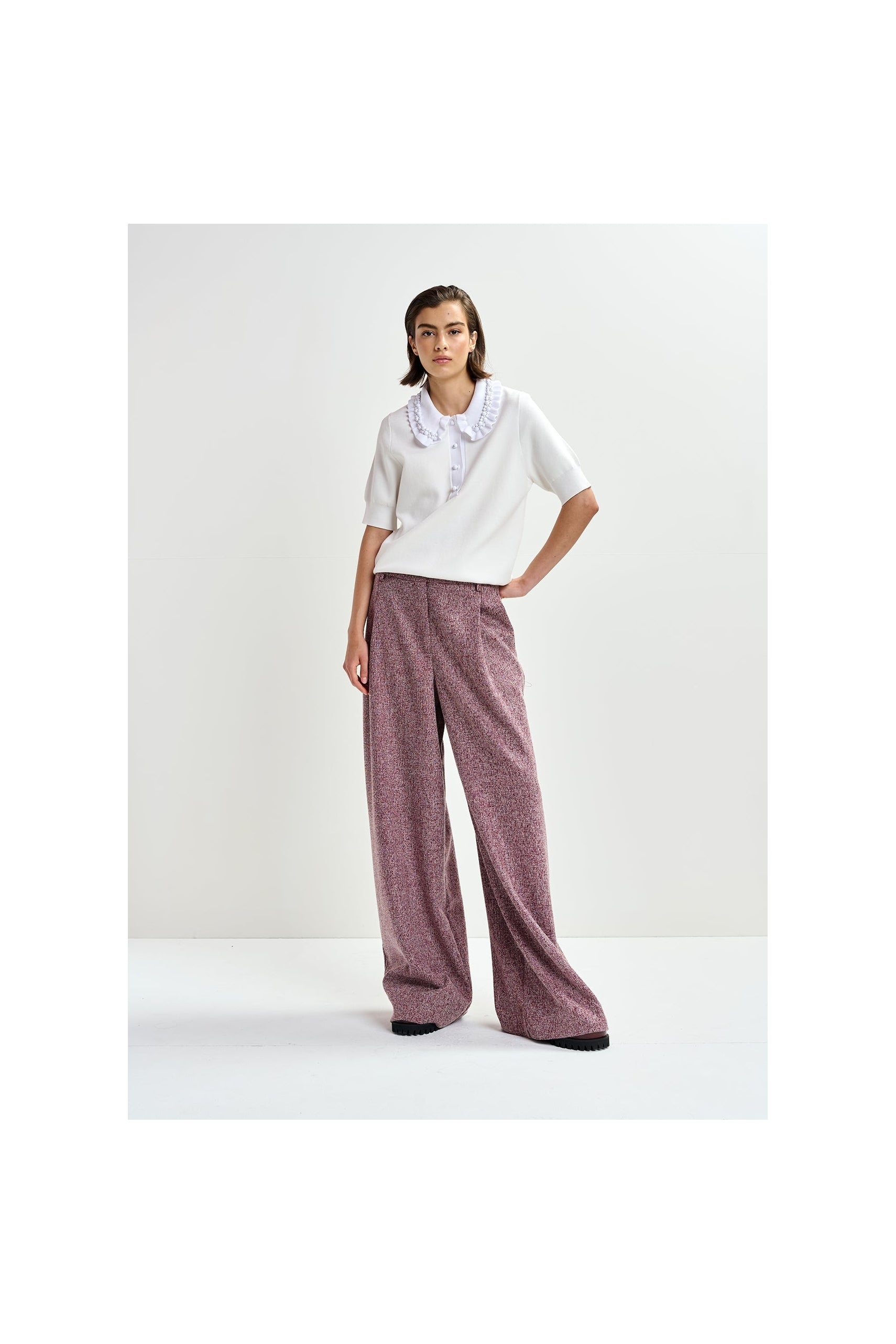 JEWELRY EMBROIDERED KNIT POLO ESSENTIEL ANTWERP