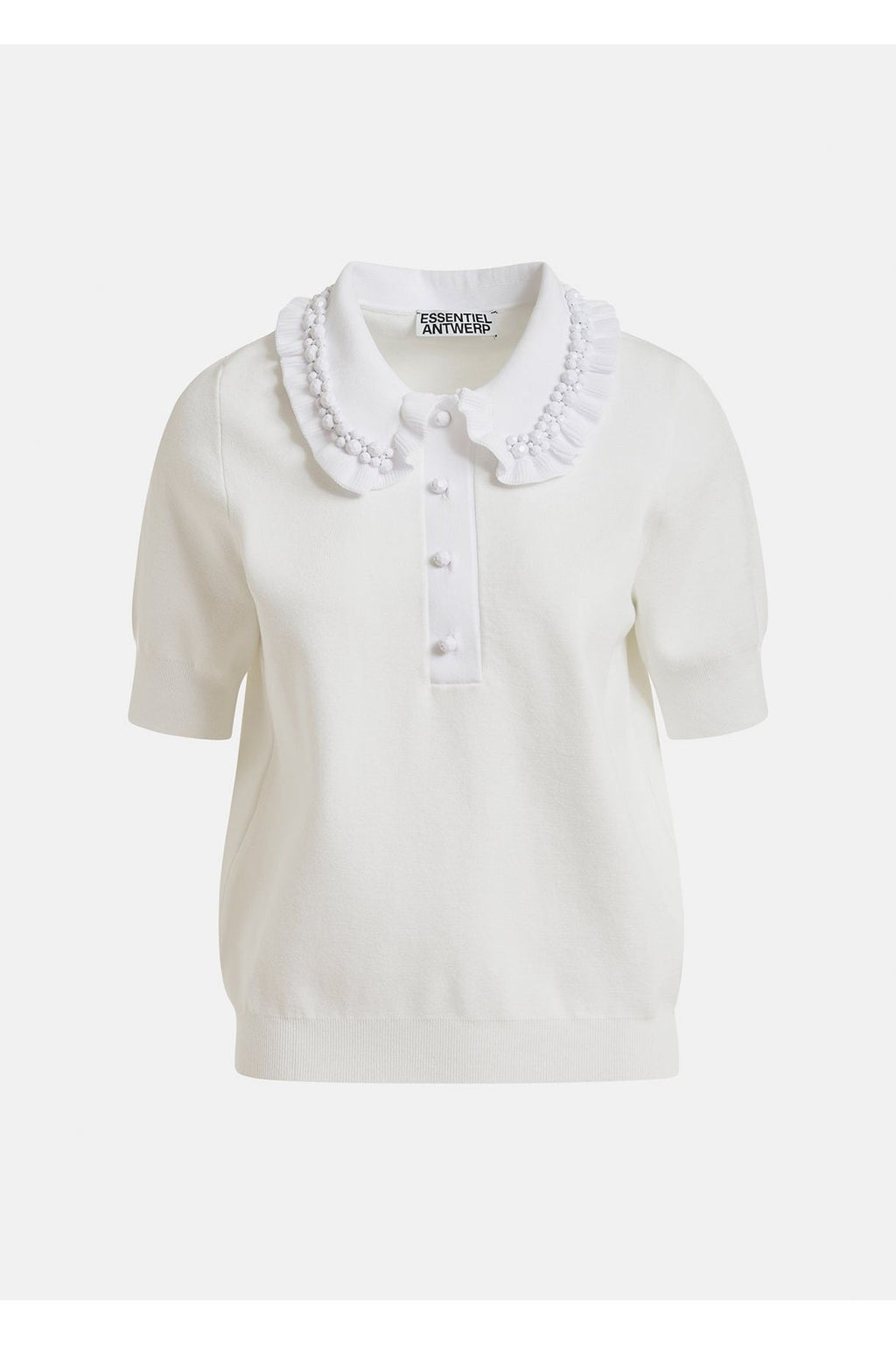 JEWELRY EMBROIDERED KNIT POLO ESSENTIEL ANTWERP