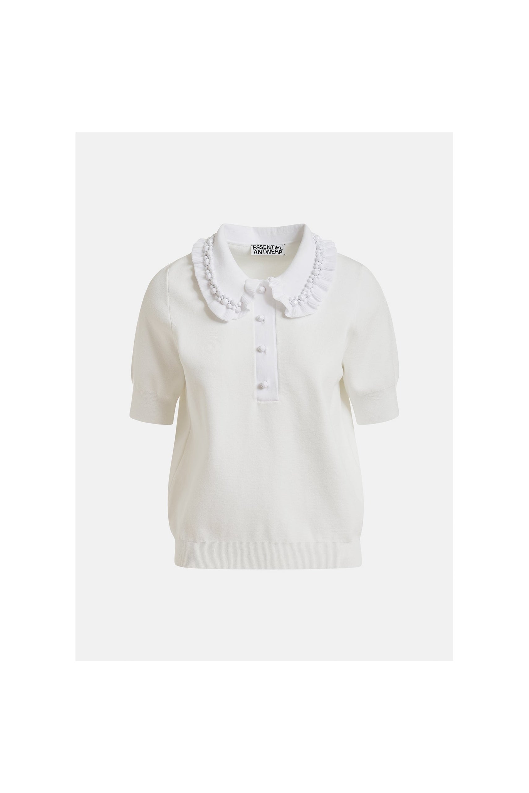 JEWELRY EMBROIDERED KNIT POLO ESSENTIEL ANTWERP