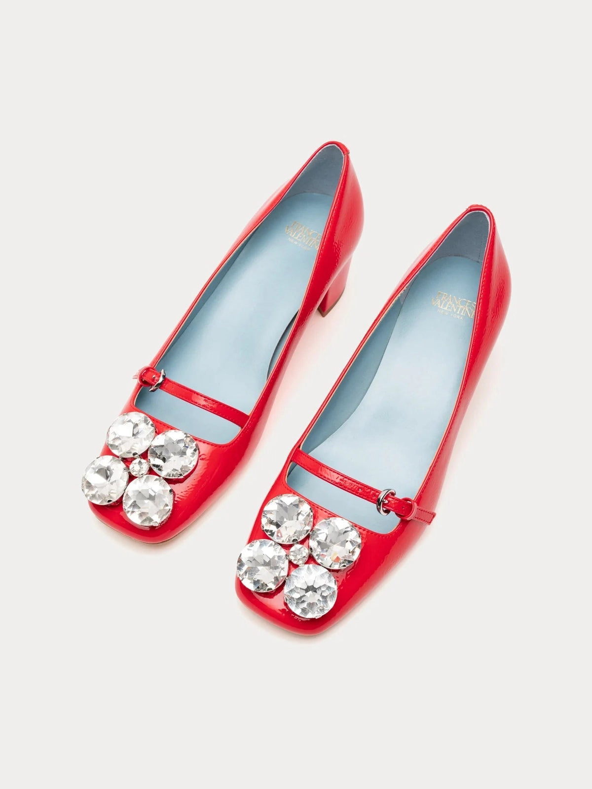 Josephine Heel Crinkled Leather Leather Geranium Frances Valentine