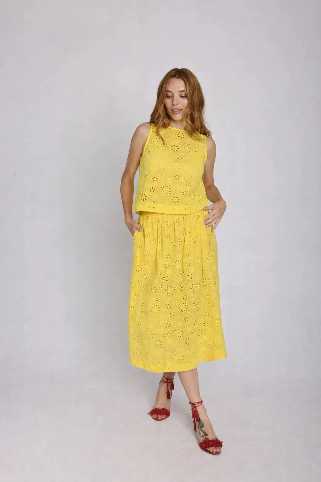 The Fenice skirt in yellow Leledebaltzac