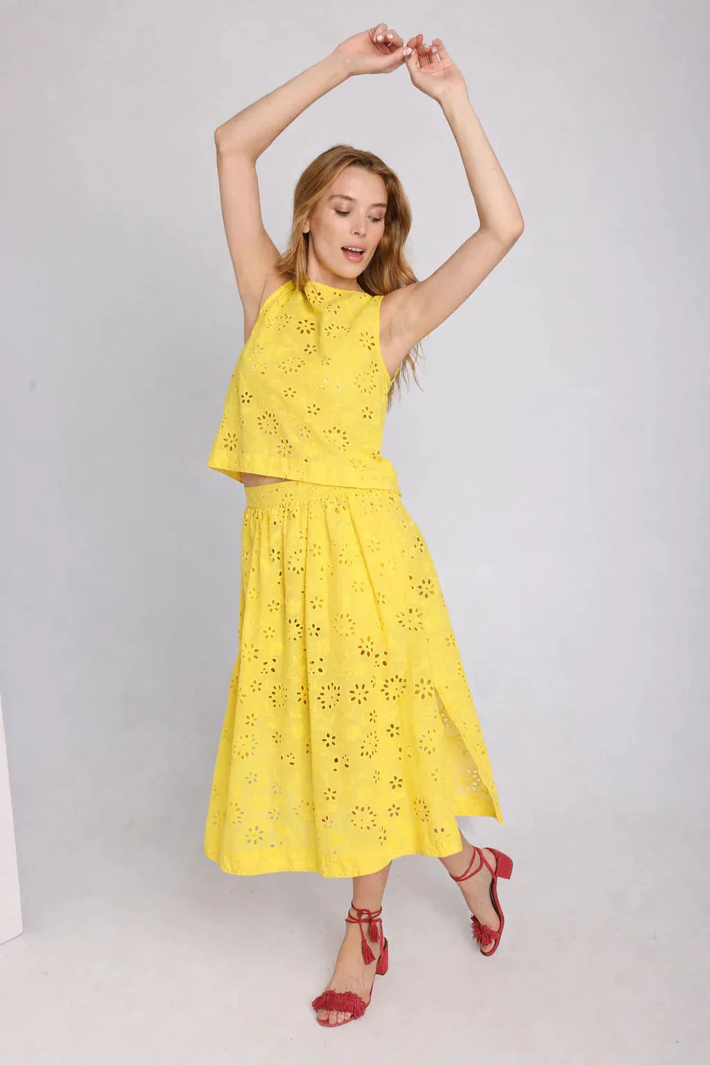 The Fenice skirt in yellow Leledebaltzac