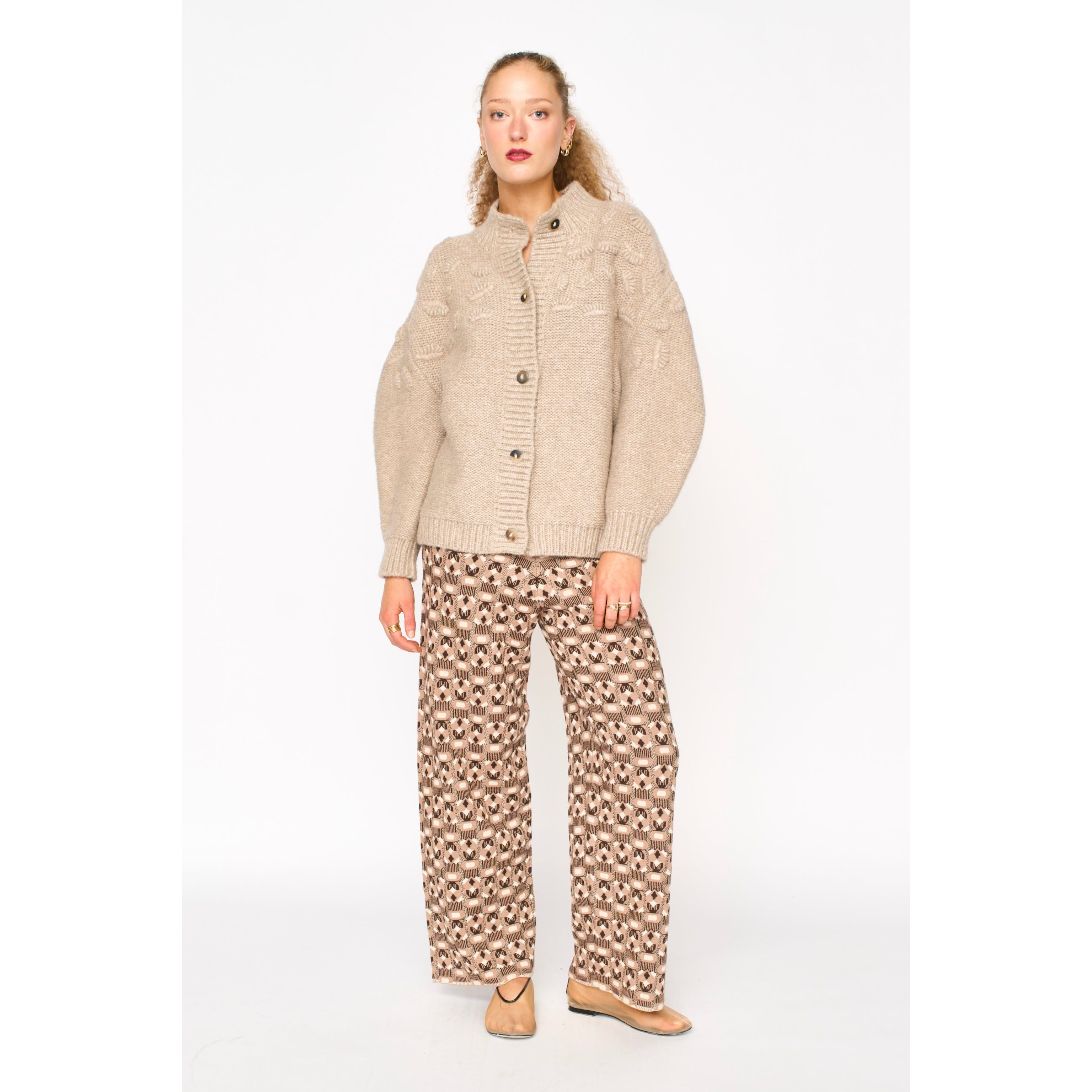 Cusco Shell Cardigan in Graham Cracker