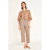 Moritz Embroidered Cardigan in Brownie