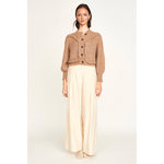 Moritz Embroidered Cardigan in Brownie