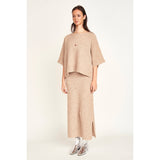 Fez Boucle Top in Graham Cracker