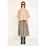 Fez Boucle Top in Graham Cracker