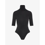 Ballet Short Sleeve Turtleneck Bodysuit Commando