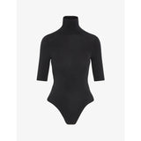 Ballet Short Sleeve Turtleneck Bodysuit Commando