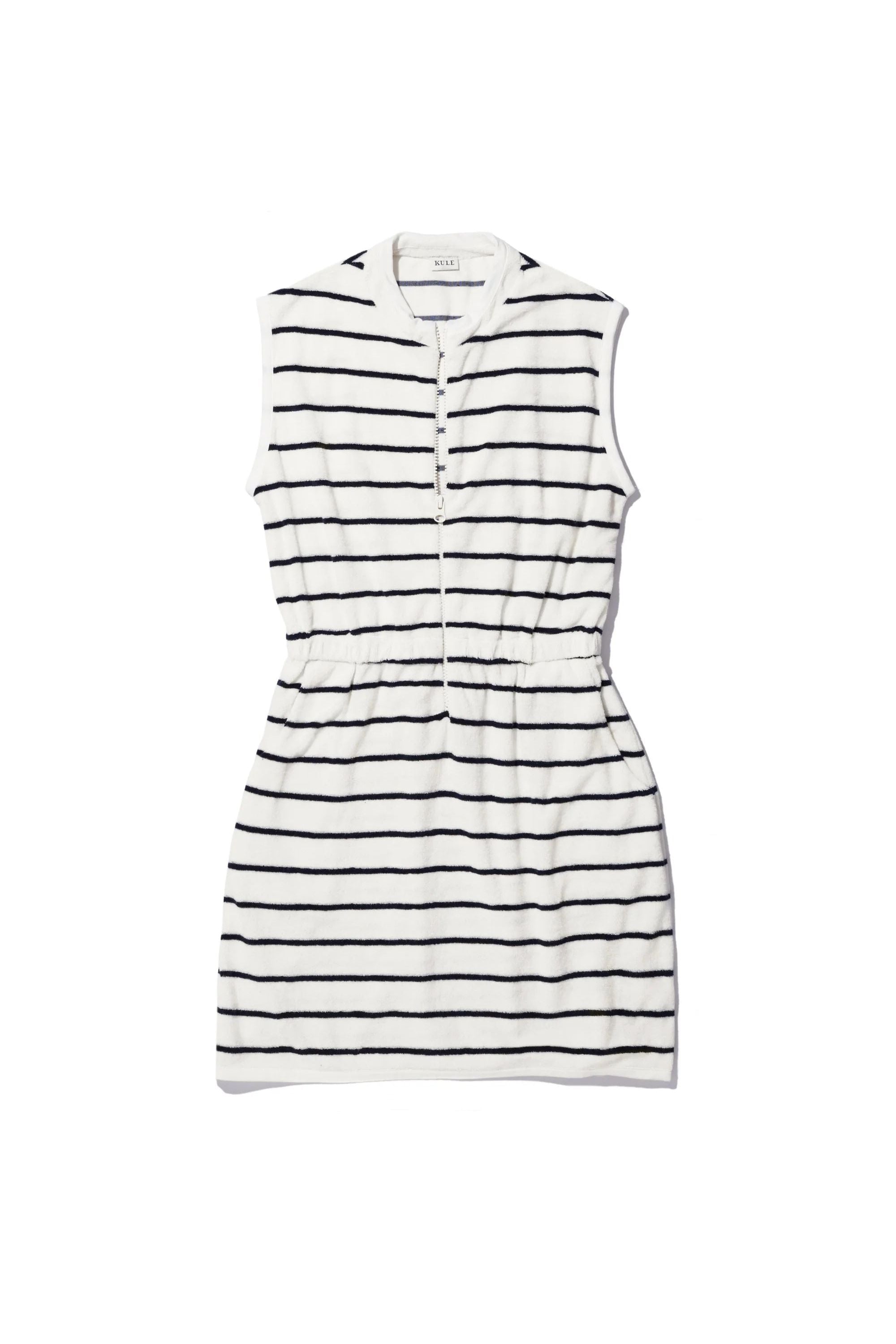 The Terry Dress - Cream/Navy Kule