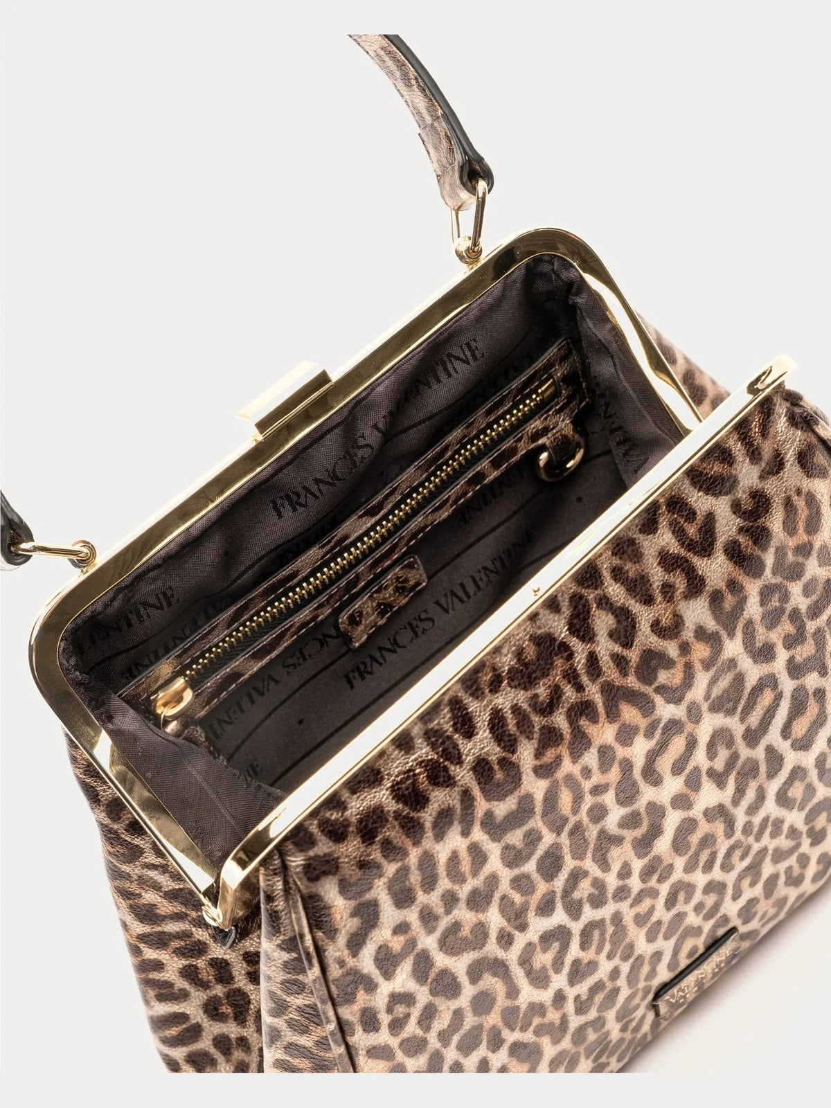 Katherine Frame Bag Metallic Leopard Leather Multi OS Frances Valentine