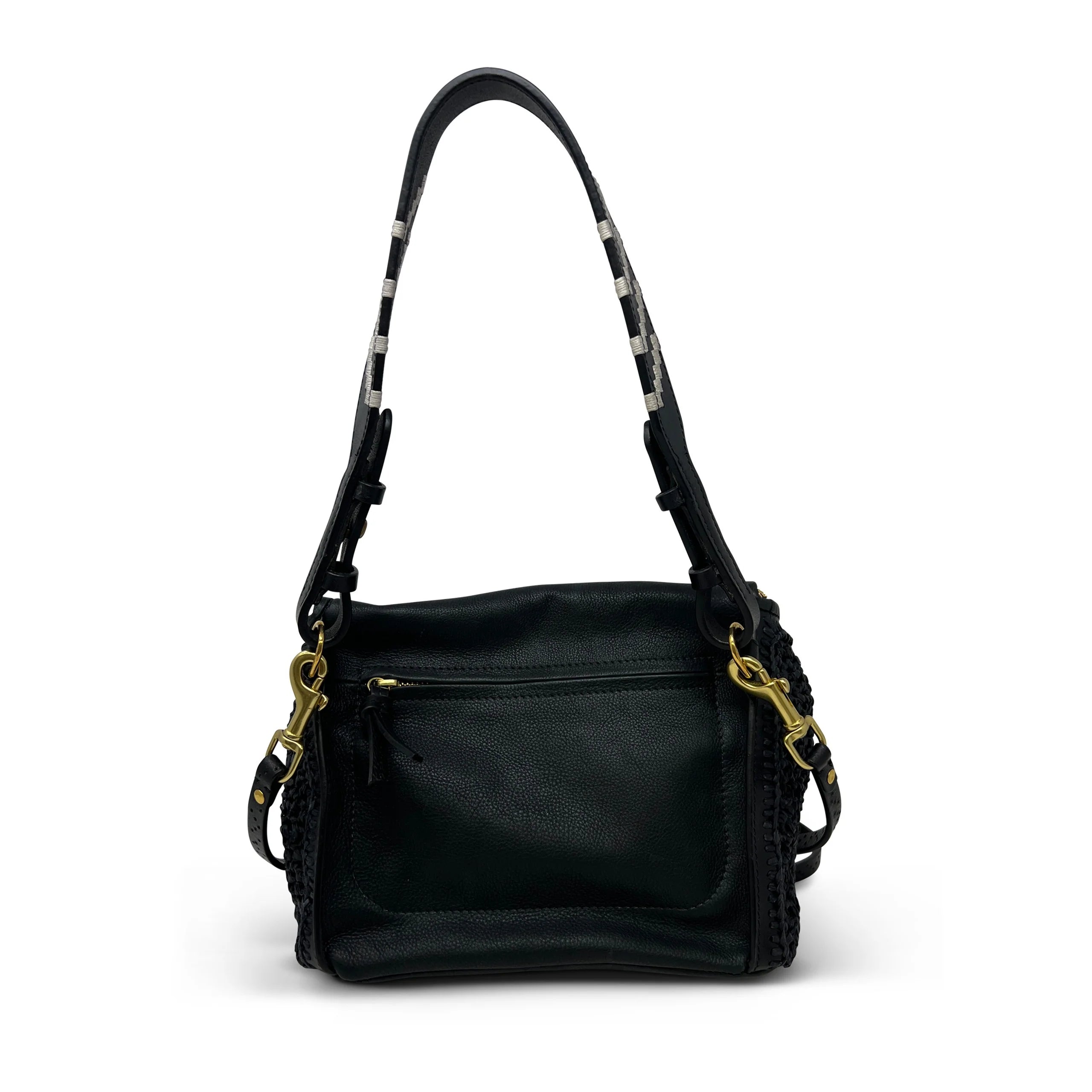 Light Gray Mini Rough Night Crossbody - Black Mesh