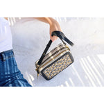 Light Gray Amberleigh Crossbody - Woven Zigzag