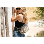 Light Gray Inez Belt Bag - Inez Belt Bag - Woven Zigzag