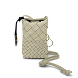 Dark Gray Sling Phone Crossbody - Sand Threaded Weave