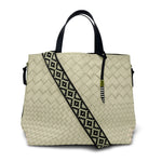 Dark Gray Bantham Tote - Sand Threaded Weave