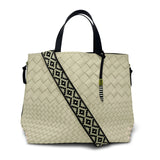 Dark Gray Bantham Tote - Sand Threaded Weave