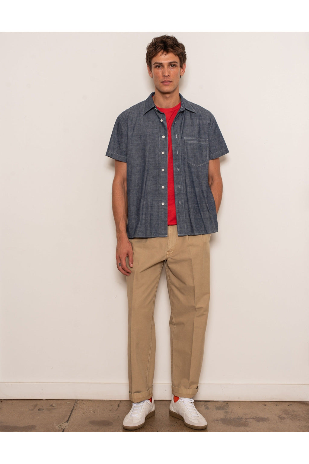 Alex Ss Shirt In Chambray Alex Mill