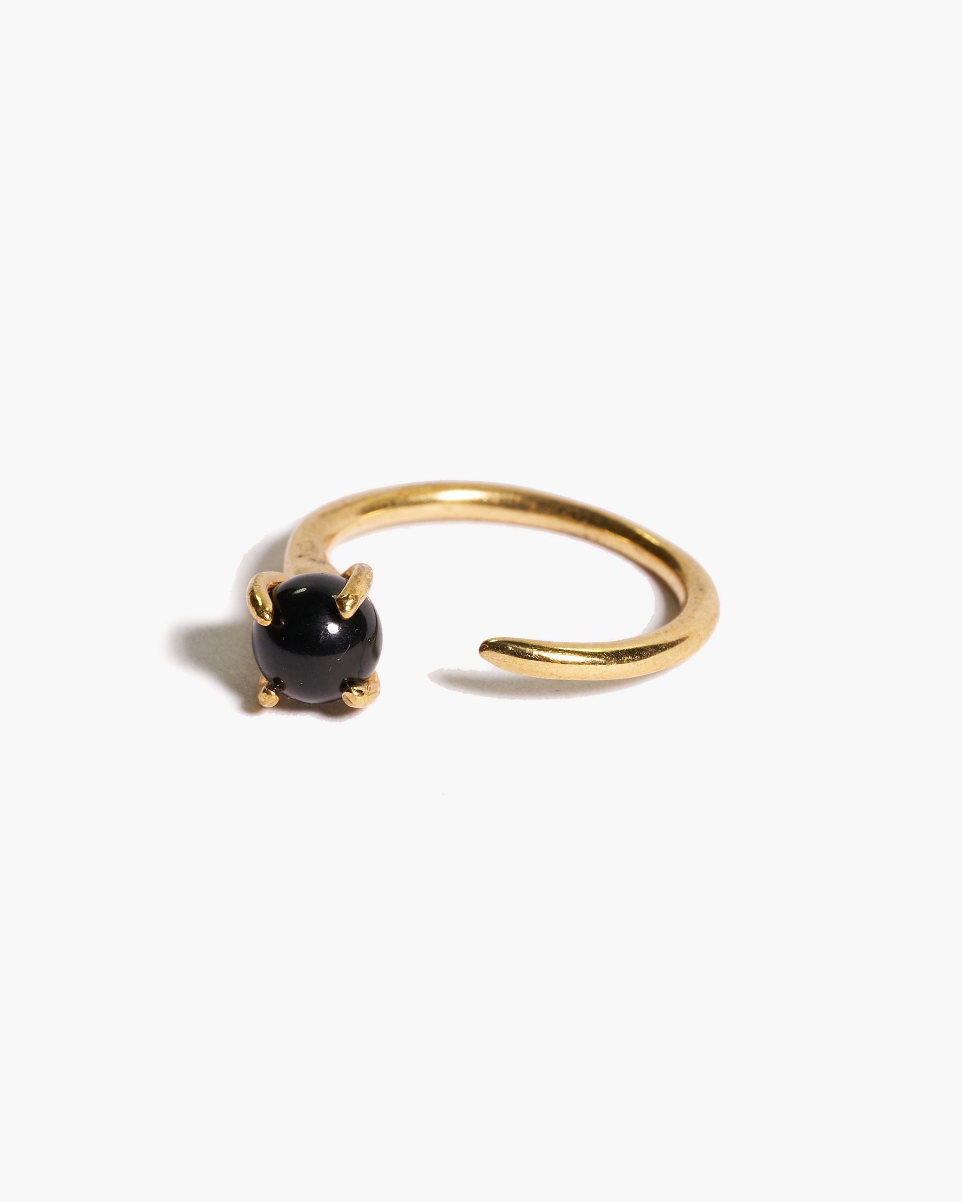 Odette Klint Ring in Brass with Black Onyx