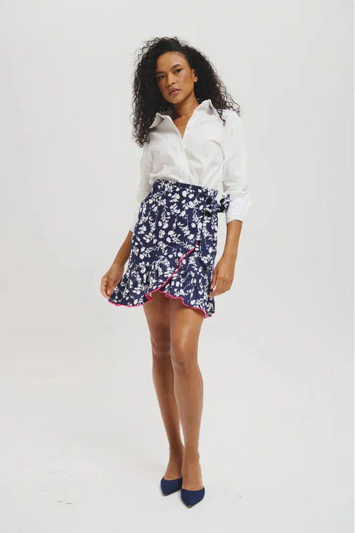 The Flore Skirt Navy Leledebaltzac