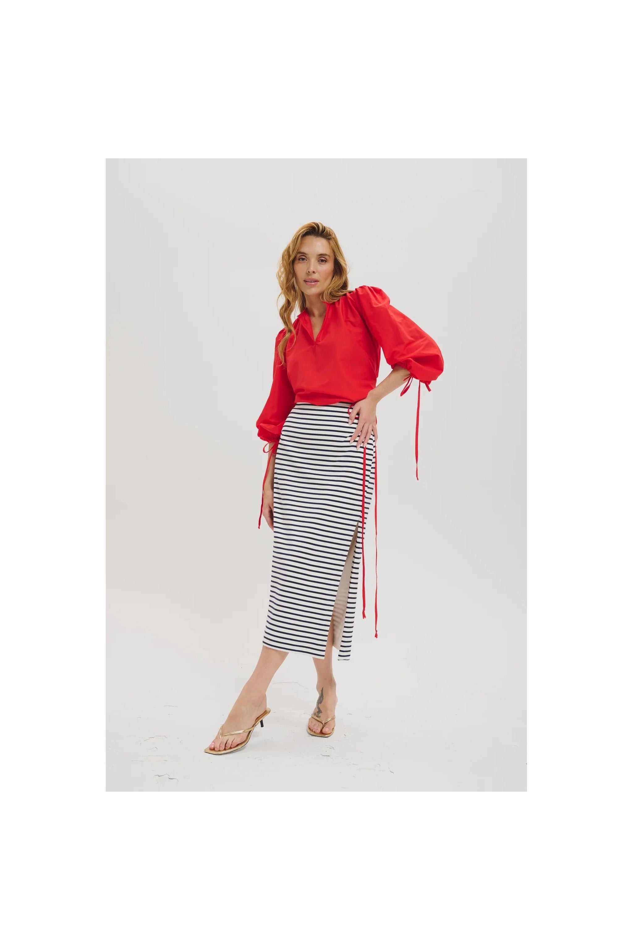 Colette Blouse in Red Leledebaltzac